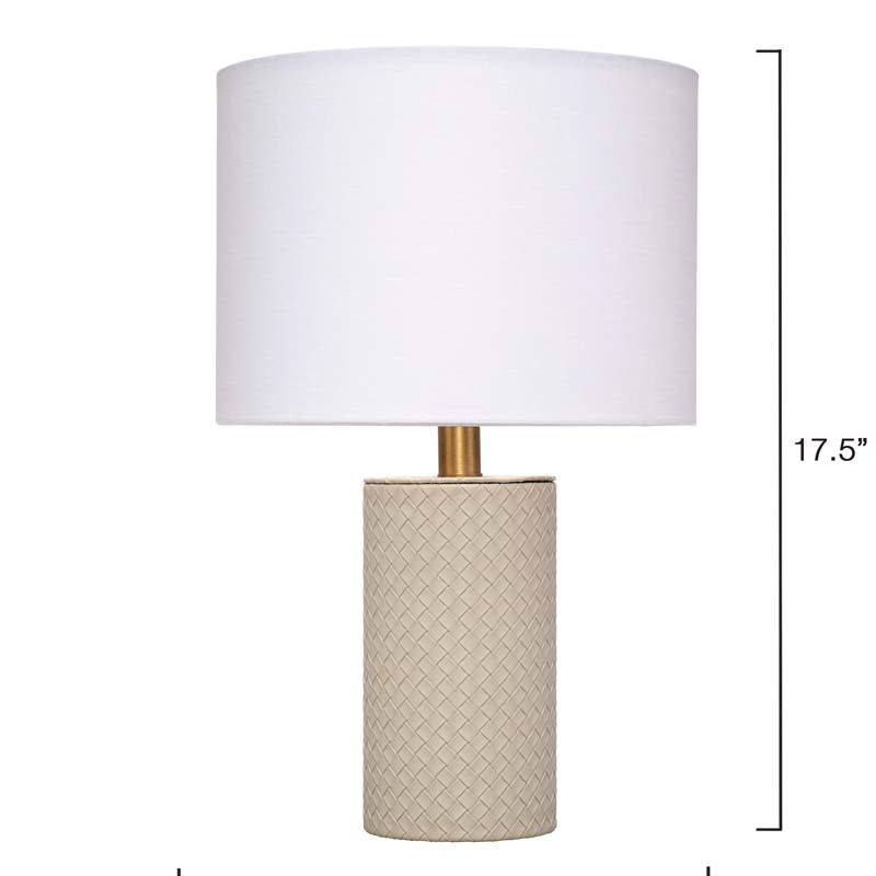 Woven Faux Leather Table Lamp