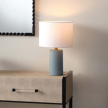 Woven Faux Leather Table Lamp