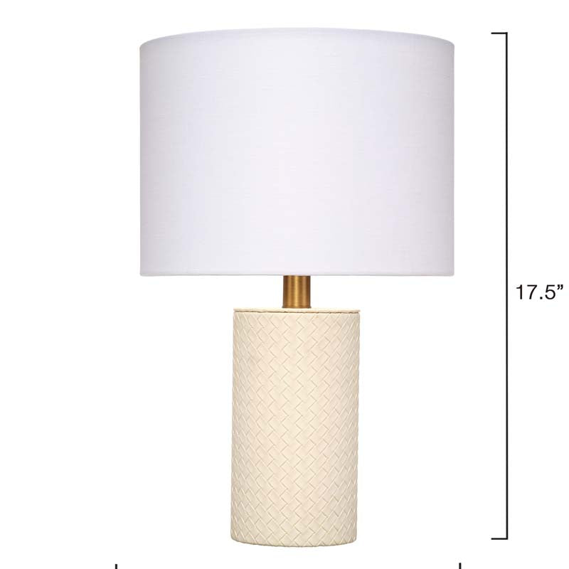 Woven Faux Leather Table Lamp
