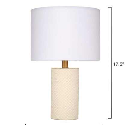 Woven Faux Leather Table Lamp