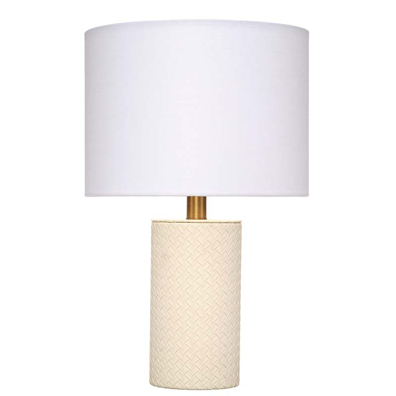Woven Faux Leather Table Lamp