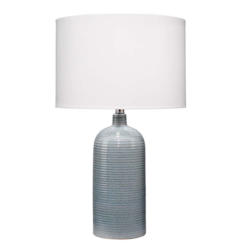 Handmade Ridged Glazed Ceramic Table Lamp