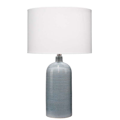 Handmade Ridged Glazed Ceramic Table Lamp