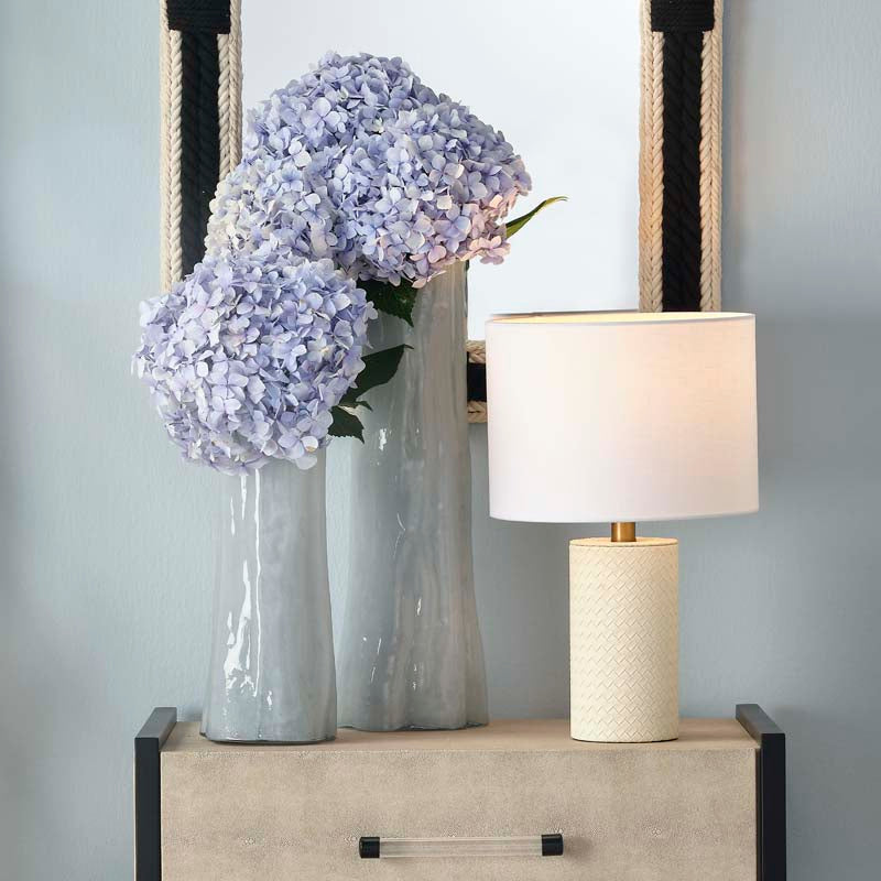 Woven Faux Leather Table Lamp
