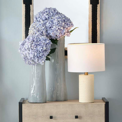 Woven Faux Leather Table Lamp