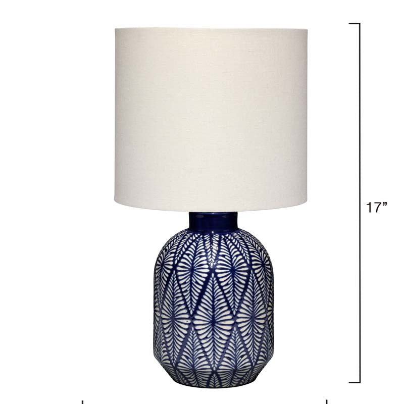 Handmade Ikat Ceramic Table Lamp