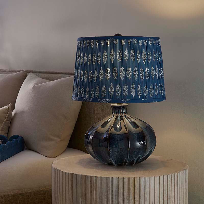 Reactive Glazed Ceramic Table Lamp