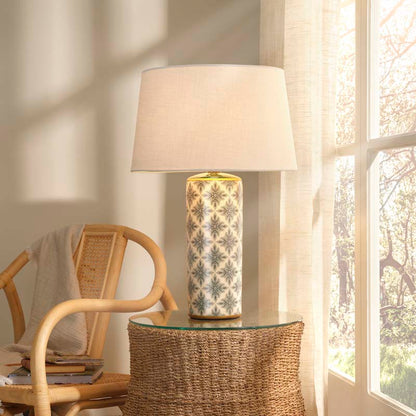 Handmade Patterned Ceramic Table Lamp