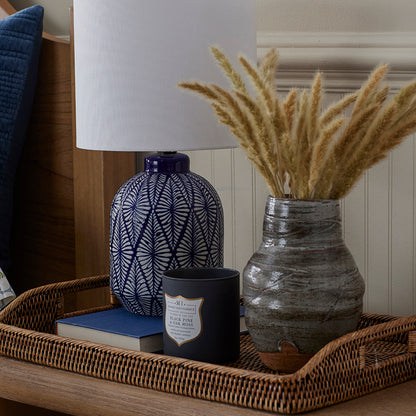 Handmade Ikat Ceramic Table Lamp
