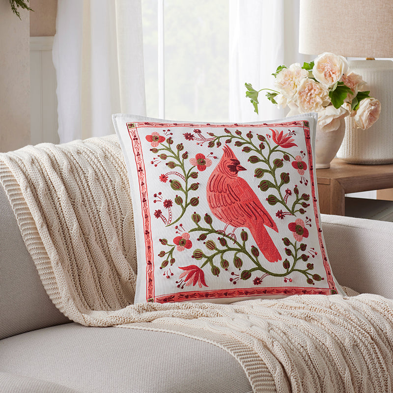 Cardinals Decorative Square Pillow Cover