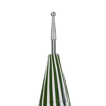 Round Two-Tone Pagoda Outdoor Patio Umbrella, Fiberglass with Push Lift