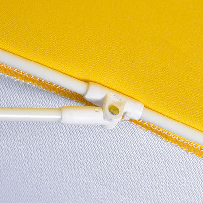 Round Two-Tone Pagoda Outdoor Patio Umbrella, Fiberglass with Push Lift