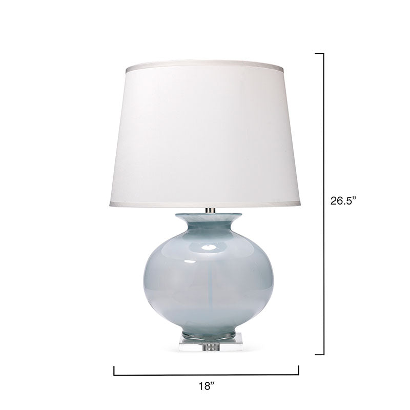 Cornflower Blue Glass Table Lamp