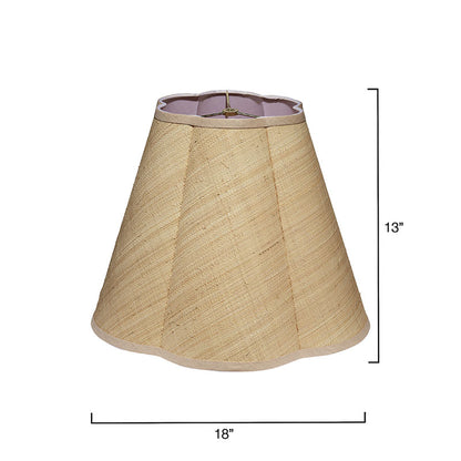 Raffia Scalloped Lamp Shade