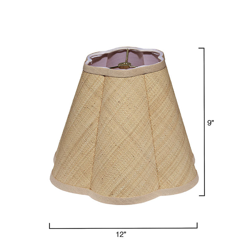 Raffia Scalloped Lamp Shade