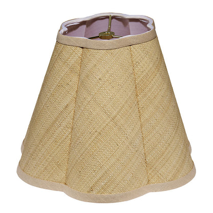 Raffia Scalloped Lamp Shade