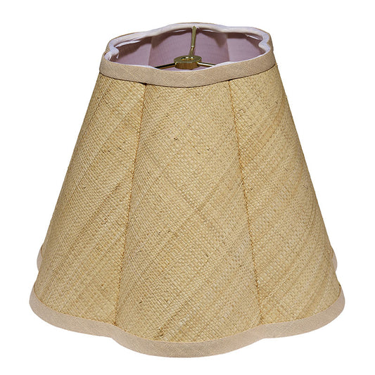 Raffia Scalloped Lamp Shade