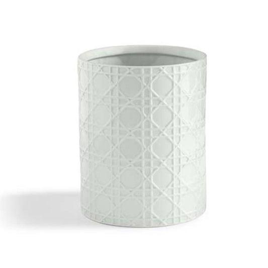 Porcelain Lattice Waste Basket