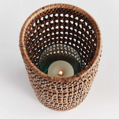 Handwoven Rattan Hurricane