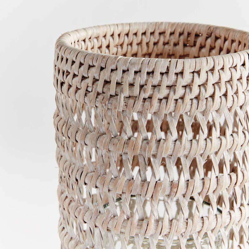 Handwoven Rattan Hurricane