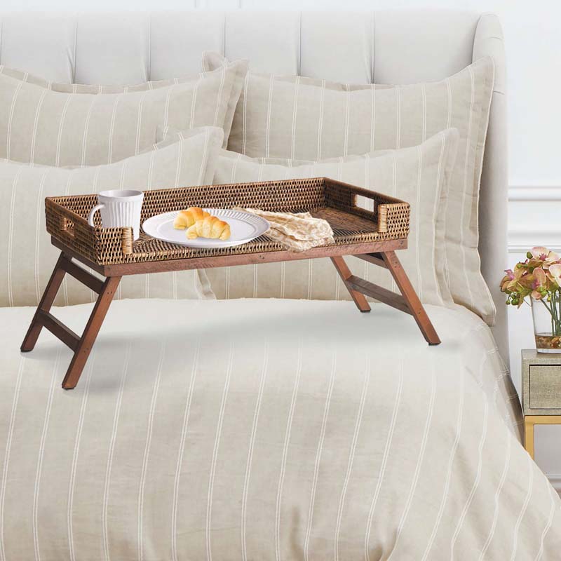 Handwoven Rattan Breakfast Tray