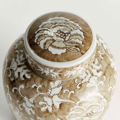 Handpainted Chinoiserie Ginger Jar
