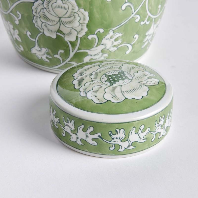 Handpainted Chinoiserie Ginger Jar