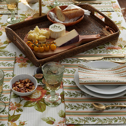 Handwoven Rattan Rectangular Decor Tray