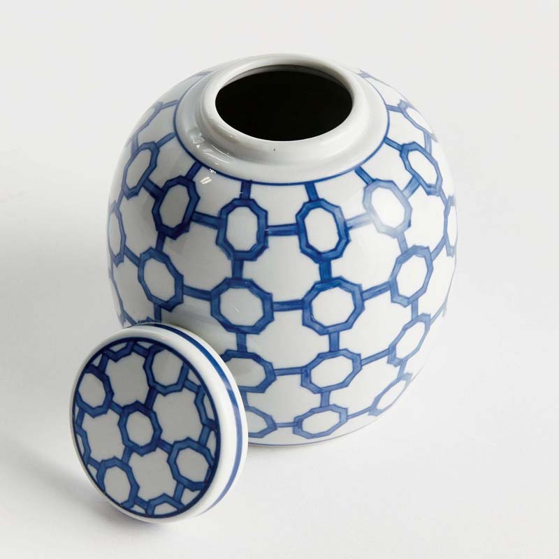 Handpainted Chinoiserie Ginger Jar