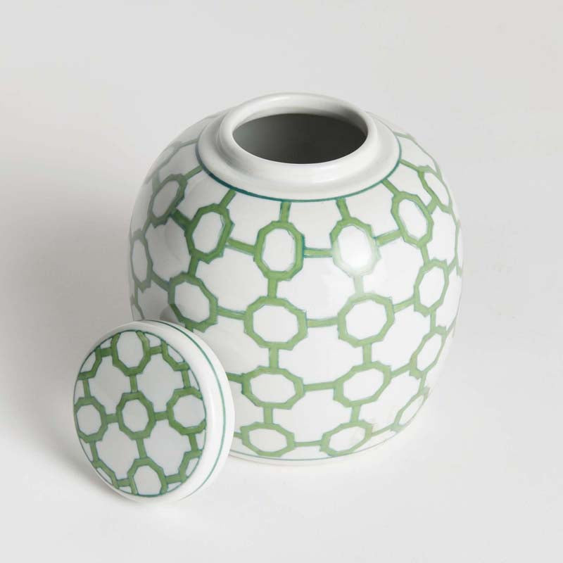 Handpainted Chinoiserie Ginger Jar