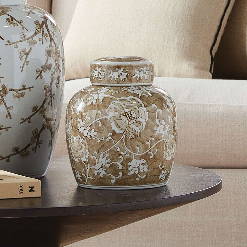 Handpainted Chinoiserie Ginger Jar