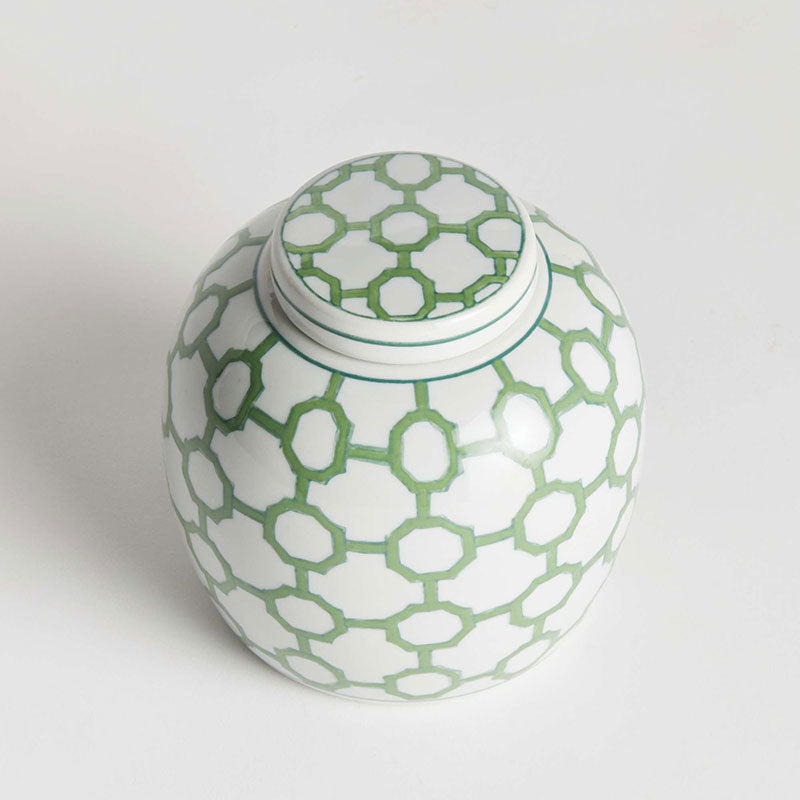 Handpainted Chinoiserie Ginger Jar