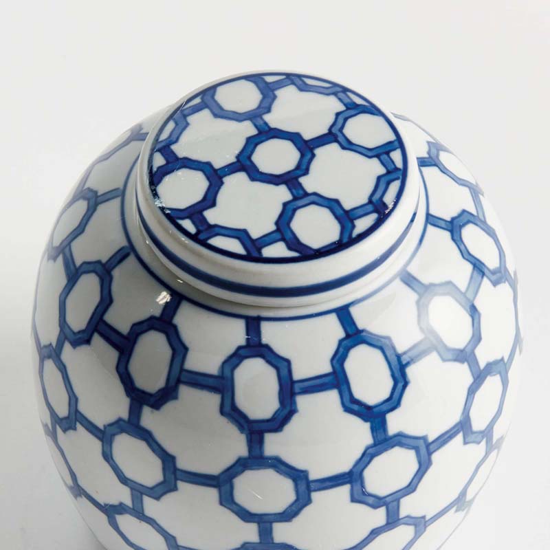 Handpainted Chinoiserie Ginger Jar