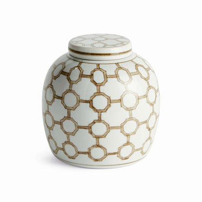 Handpainted Chinoiserie Ginger Jar