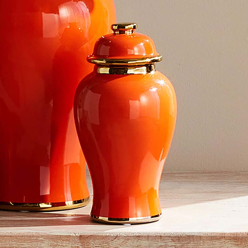 Ceramic Gold Trim Ginger Jar