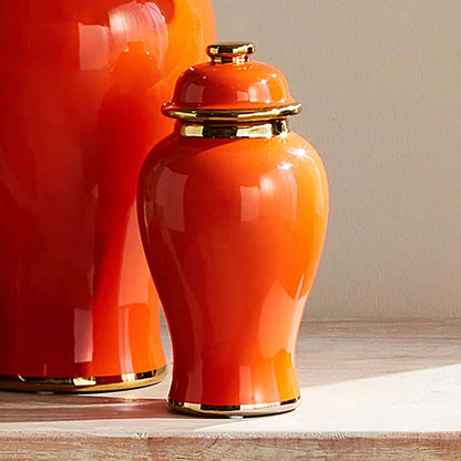 Ceramic Gold Trim Ginger Jar
