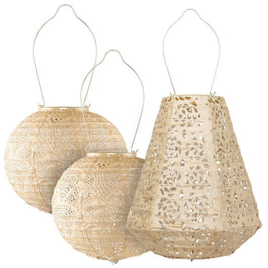 Soji™Stella Pearl Solar Lantern, Set of 3