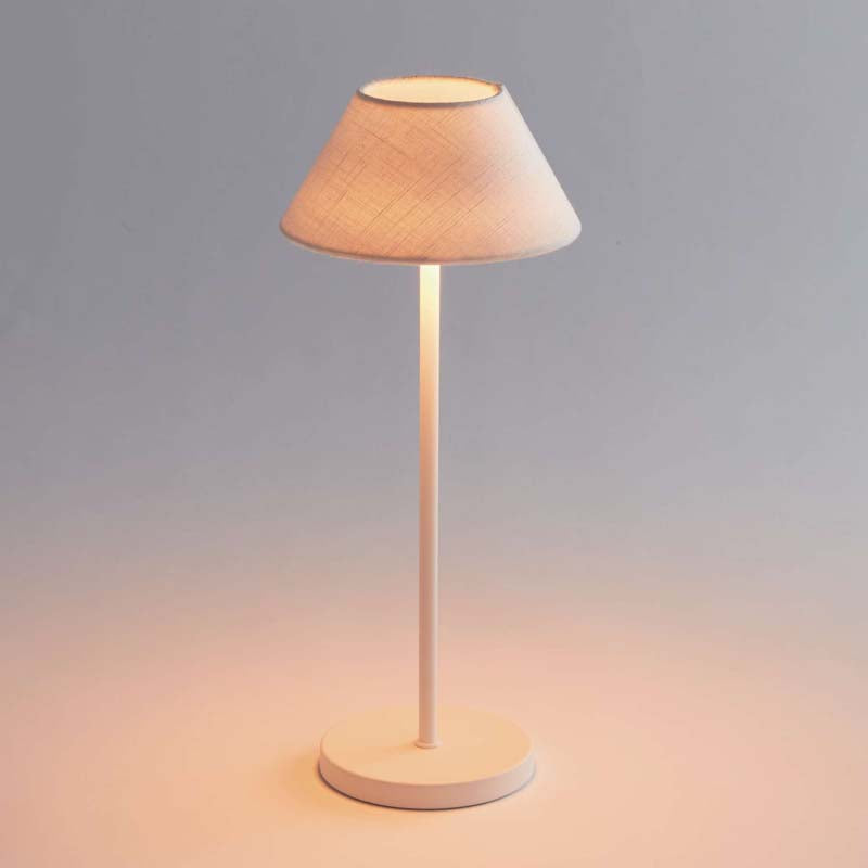 Linen Shade Rechargeable Cordless Lamp