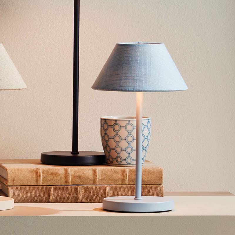 Linen Shade Rechargeable Cordless Lamp