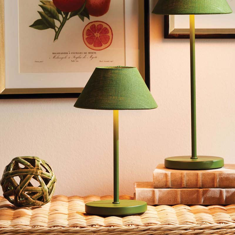 Linen Shade Rechargeable Cordless Lamp