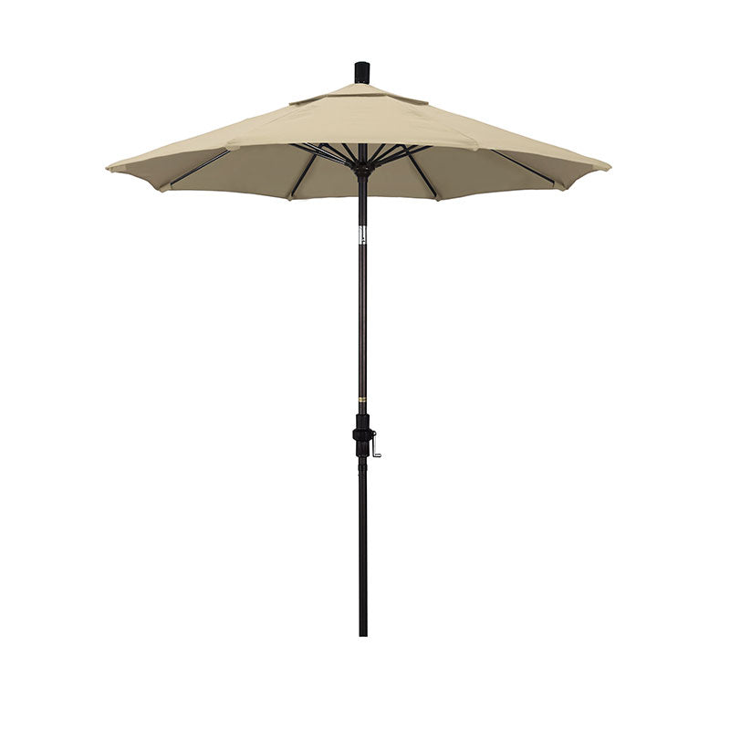 Round Outdoor Patio Umbrella, Fiberglass with Twist Tilt