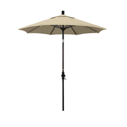 Round Outdoor Patio Umbrella, Fiberglass with Twist Tilt