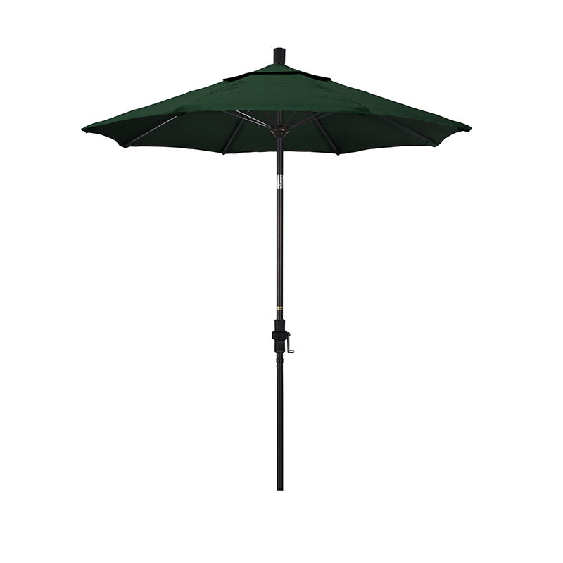 Round Outdoor Patio Umbrella, Fiberglass with Twist Tilt