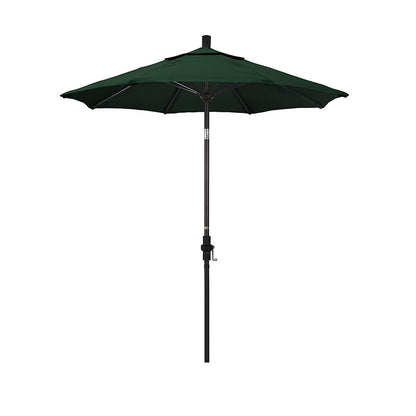 Round Outdoor Patio Umbrella, Fiberglass with Twist Tilt