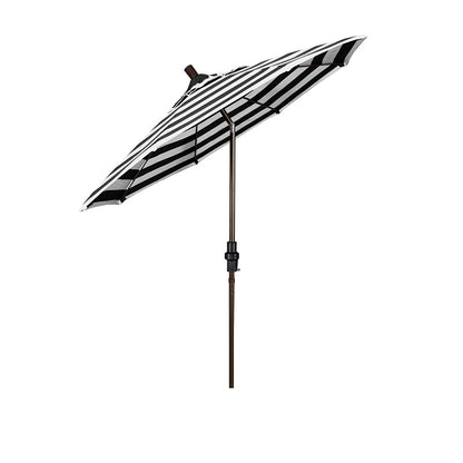 Round Outdoor Patio Umbrella, Fiberglass with Twist Tilt