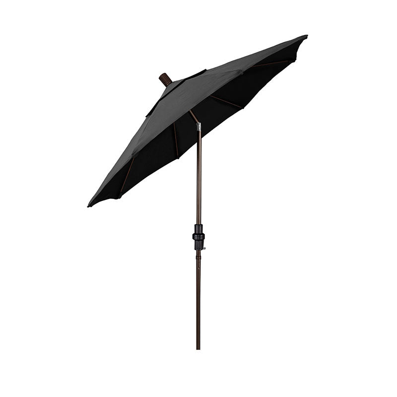 Round Outdoor Patio Umbrella, Fiberglass with Twist Tilt