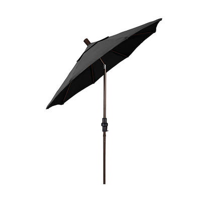 Round Outdoor Patio Umbrella, Fiberglass with Twist Tilt