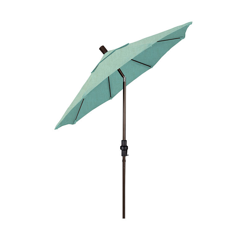 Round Outdoor Patio Umbrella, Fiberglass with Twist Tilt