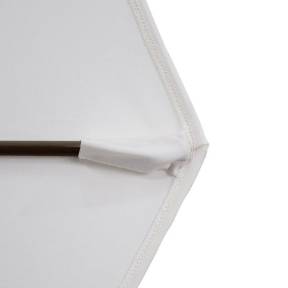 Round Outdoor Patio Umbrella, Fiberglass with Twist Tilt