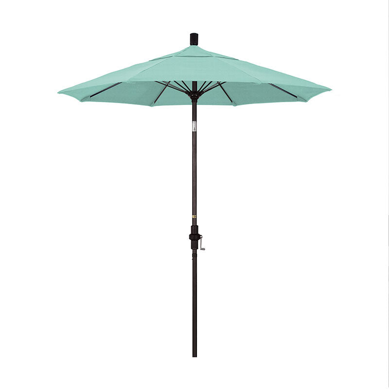 Round Outdoor Patio Umbrella, Fiberglass with Twist Tilt